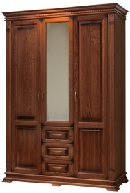 Шкаф трехдверный "Верди-Люкс" мореный дуб.В НАЛИЧИИ.
