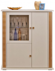 Тумба витрина "Тунис" слоновая кость с золочением