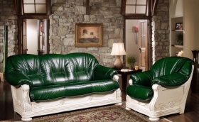 Трехместный  диван-кровать Милан-1(натуральная кожа)