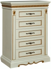 Тумба туалетная "Милана"узкая слоновая кость с золочением 