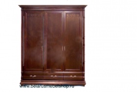 Шкаф трехдверный "Оскар" орех без зеркал Шкаф трехдверный "Оскар" орех без зеркал