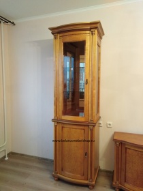 Шкаф с витриной "Валенсия" 1з янтарь