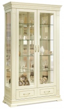 Шкаф с витриной "Верди-Люкс 2з" (слоновая кость)