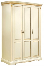 Шкаф "Милана 01/1" П294.18 слоновая кость с золочением