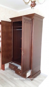 Шкаф двухдверный "Оскар"  орех без зеркал.В НАЛИЧИИ.