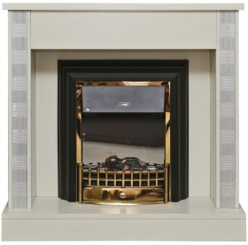 Портал для камина «Тунис» П6.343.0.05 (П343.05Ш) слоновая кость с серебром