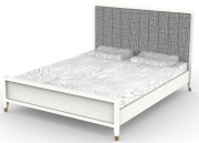 Кровать 180 (с основанием, ткань Verona 04 Cream велюр) "Nevada" ВМФ-1914