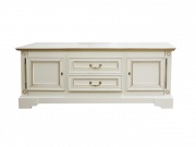 Тумба под телевизор "Полонез 16" белая эмаль с золотом