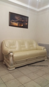 Трехместный диван "Консул 2020/2020(-С)" (натуральная кожа)