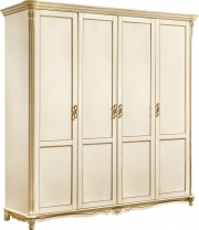 Шкаф для одежды 4д «Алези» П1.350.1.13 (П349.02/2) слоновая кость с золочением Шкаф для одежды 4д «Алези» П1.350.1.13 (П349.02/2) слоновая кость с золочением