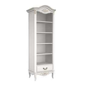 Стеллаж узкий "Belverom" слоновая кость с золочением