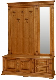 Тумба "Верди-Люкс" с вешалкой и зеркалом П433.04z