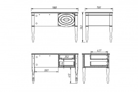 Стол письменный "Офелия" ММ-382-23