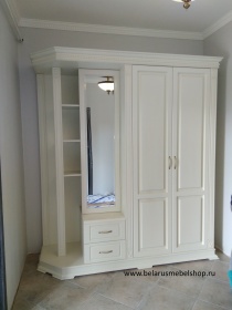 Шкаф комбинированный для прихожей "Верди-Люкс 1" слоновая кость 