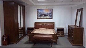 Шкаф четырехдверный "Лика" медовый дуб с золотой патиной. В НАЛИЧИИ.